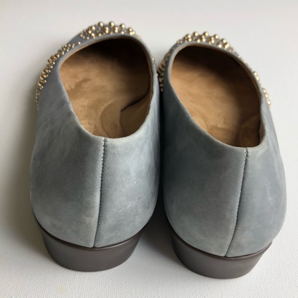 AEROSOLES BECXTREME Gray w/Gold rivets, Flats NWOT - Picture 3 of 8